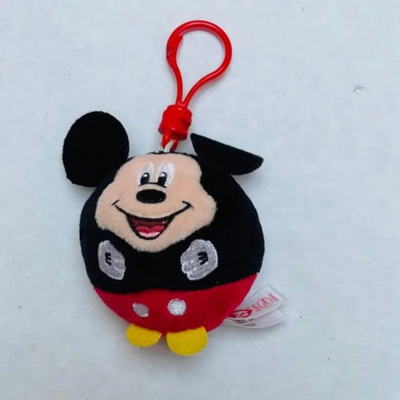 Disney TY Mickey Clip Backpack Hanger Keychain Red 2017 Kids Toy Accessory 3.5in - Picture 1 of 5